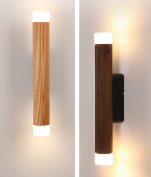 캔들 원형 우드 LED벽등 벽무드등(2컬러)