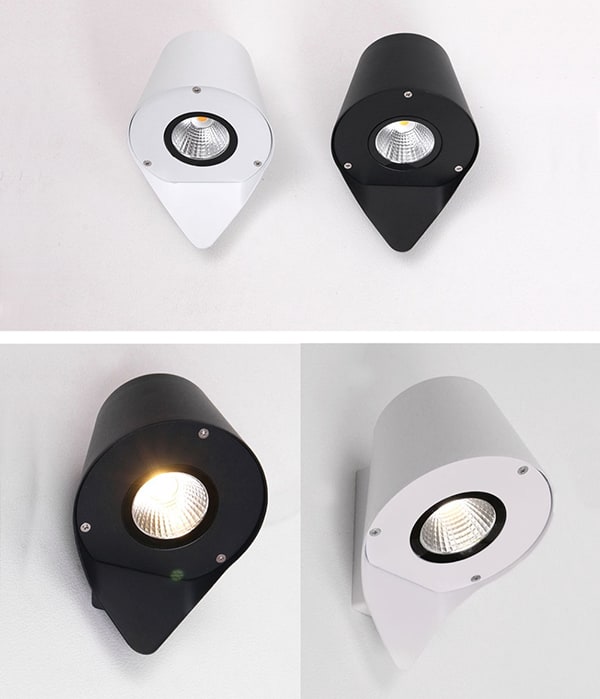 브리앙 COB 5W 외부 벽등 외부 무드등 / 화이트, 블랙